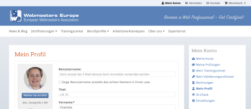 Dashboard Webmasters Europe